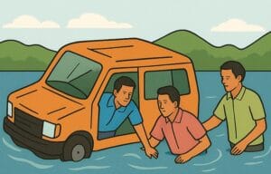 Latest National News, Uttarakhand News & Sports Updates 1 बारिश बनी आफत : अल्मोड़ा में तड़ाग ताल में समा गई मैक्स, ग्रामीणों ने बचाई 4 लोगों की जान!