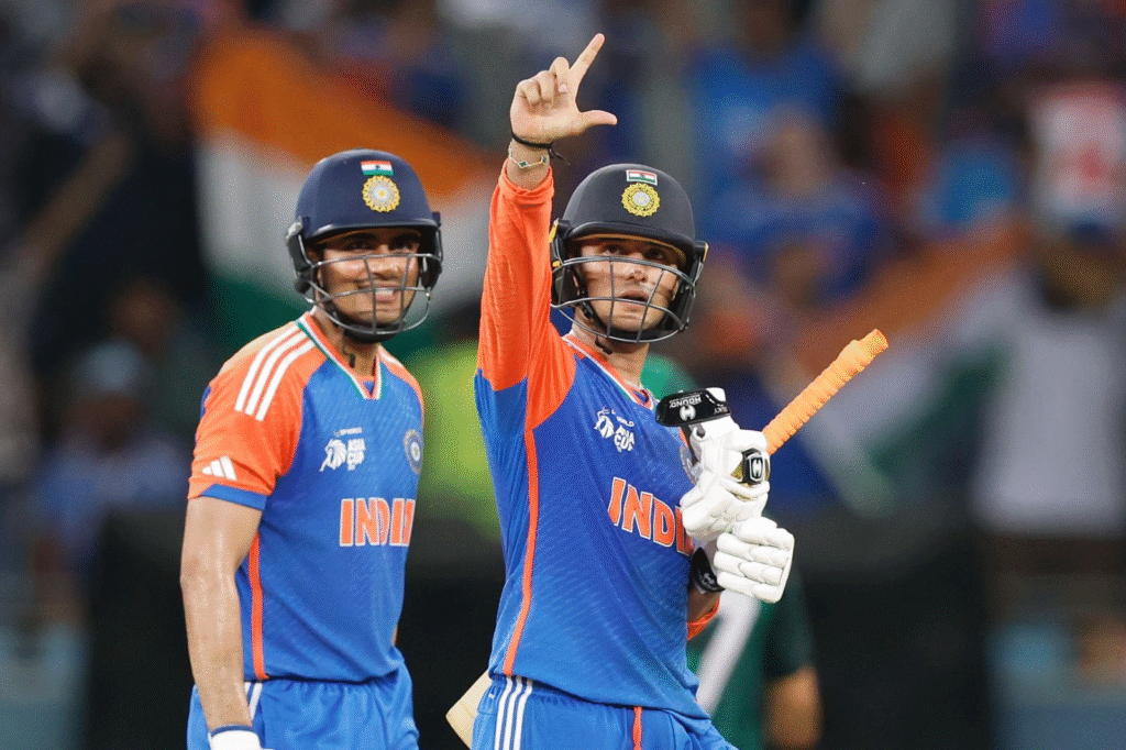 Abhishek Sharma against Pakistan 