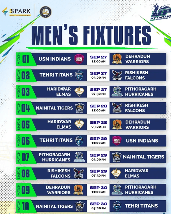 UPL SEASON 2 FIXTURES
