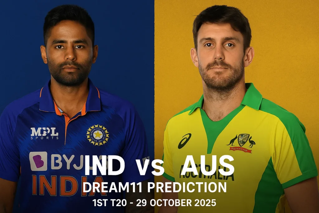 IND vs AUS Dream11 Prediction 1ST T20 – 29 October 2025