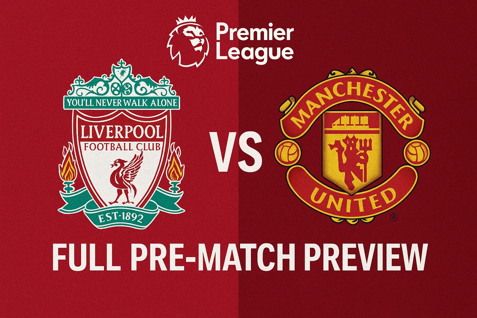 Epic Showdown: Liverpool vs Man United – Full Pre-Match Preview, Lineups & Bold Prediction..