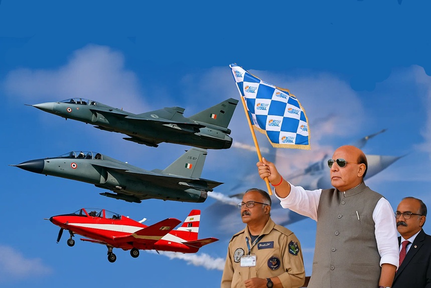 Tejas Mk-1A Historic Flight Defence Minister Rajnath singh flag off