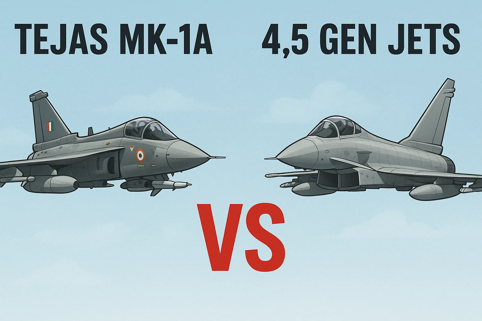 तेजस Mk-1A बनाम 4.5 जेनरेशन जेट्स – कौन है असली आसमान का राजा?