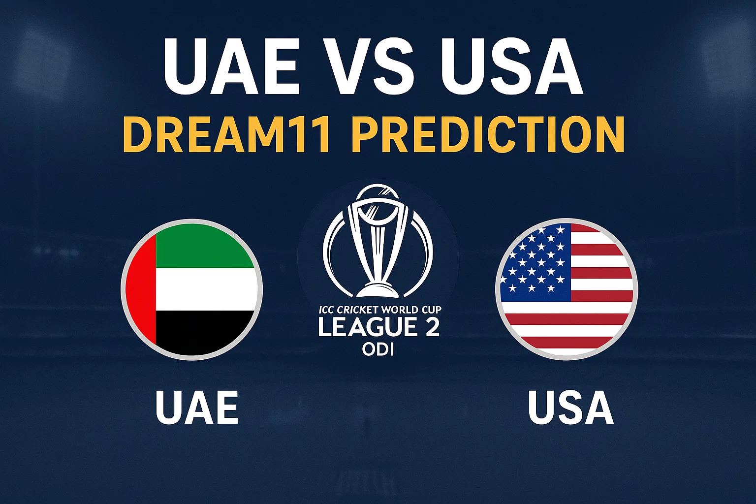 UAE vs USA Dream 11 Prediction Today Match | Fantasy Tips & Playing XI..