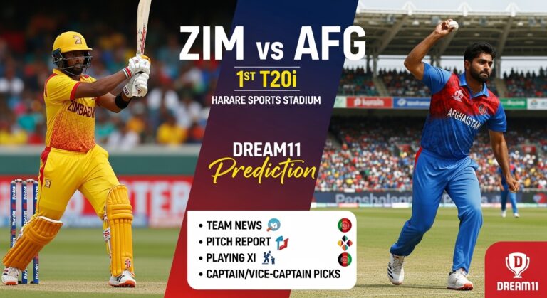 Zim vs Afg Dream 11 Prediction