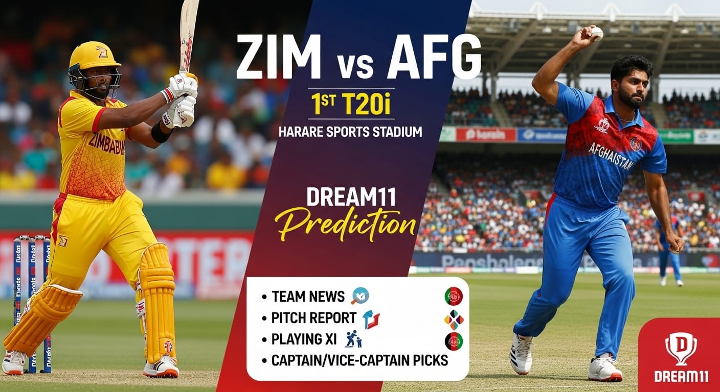 Zim vs Afg Dream 11 Prediction: Expert Tips, Fantasy Team & Match Insights..