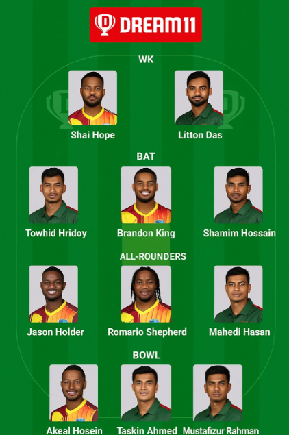 Ban vs Wi Dream Team 2