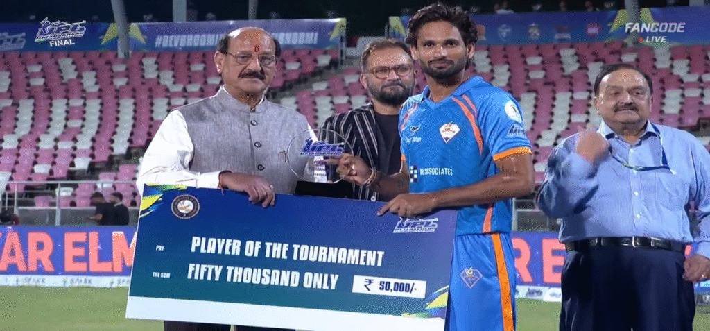 Kunal Chandela Upl Season 2 Player of the tournament