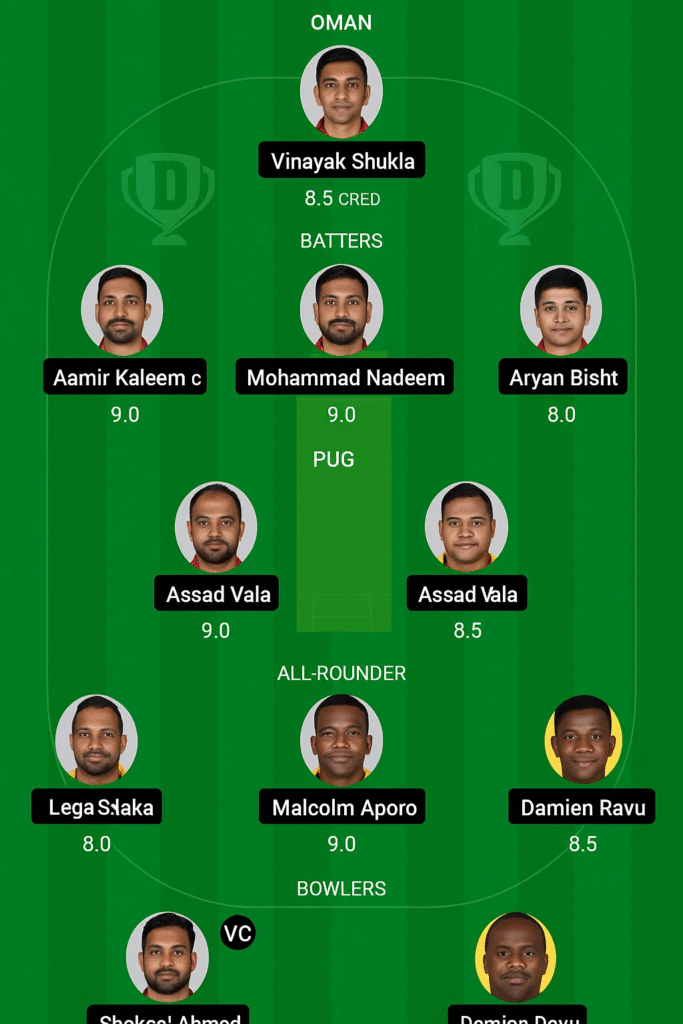 Oman vs PNG Dream 11 Predictions: Unstoppable Fantasy Picks 3 Oman vs PNG Dream 11 Predictions