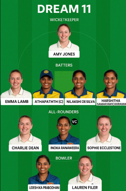 Eng-w vs Sl-w Dream11 Predictions : Expert Tips & Winning XI.. 4 Eng w vs Sl w Dream 11 team 2