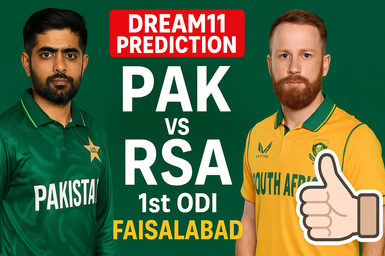 Pak vs RSA Dream11 Prediction 1st ODI | Your Ultimate Winning 11..