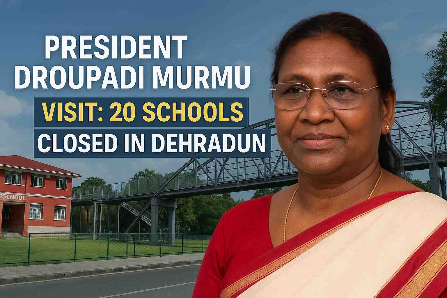 राष्ट्रपति द्रौपदी मुर्मू का 3 दिवसीय उत्तराखंड दौरा , सुरक्षा के चलते देहरादून में 20 स्कूलों की सोमवार को छुट्टी घोषित!