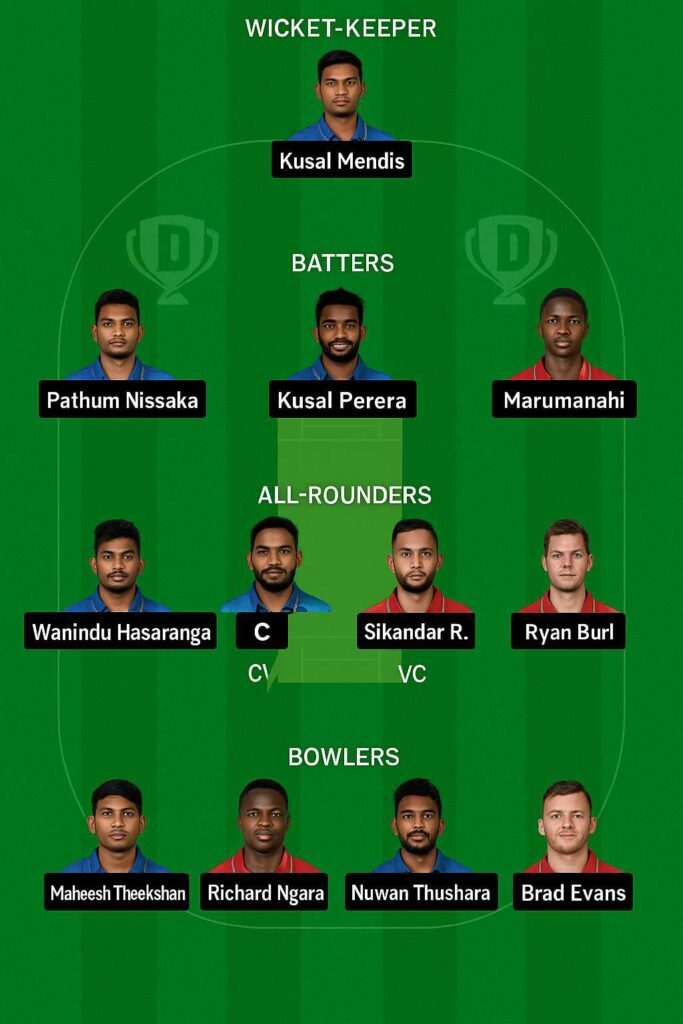SL vs ZIM Dream11 Team