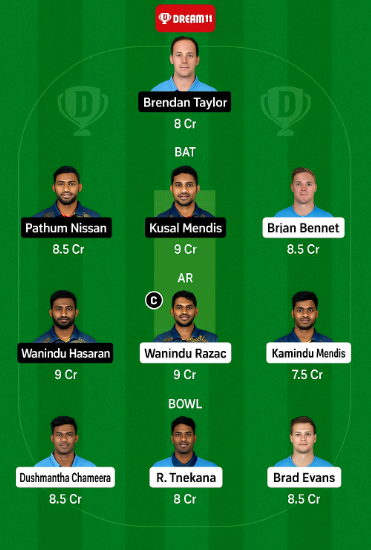 Sri Lanka vs Zimbabwe Dream11 Prediction : Excellent Experts Tips 5th Match Tri Nation Series.. 4 Sri Lanka vs Zimbabwe Dream11 Team Prediction