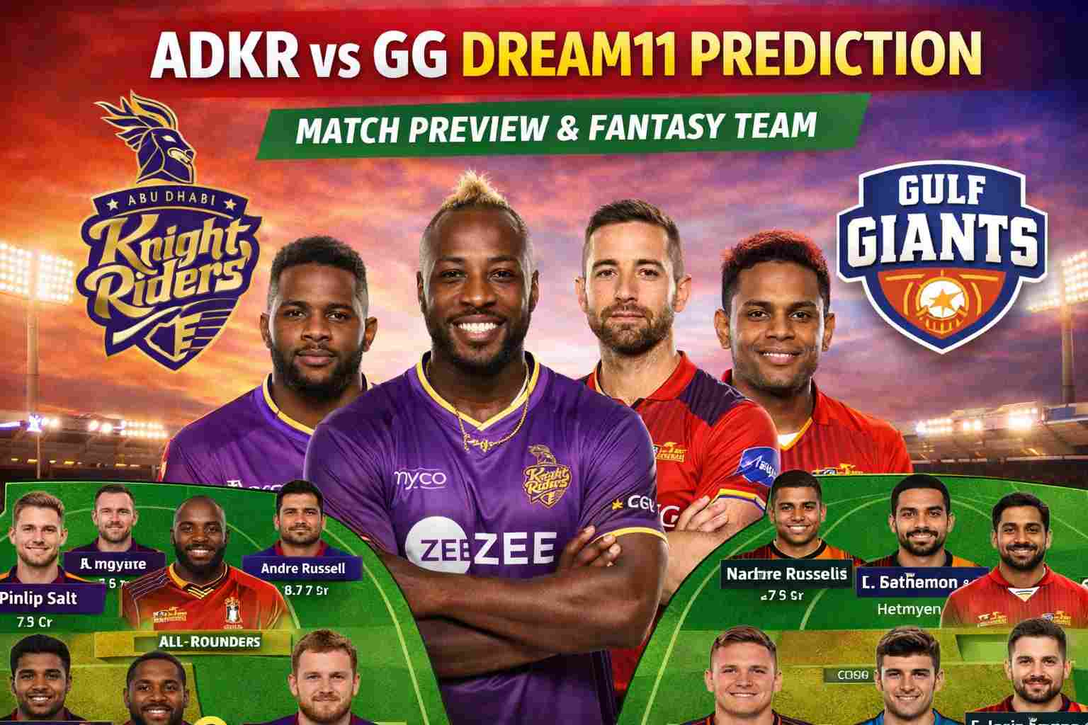 ADKR vs GG Dream11 Prediction : Best Grand League Team…