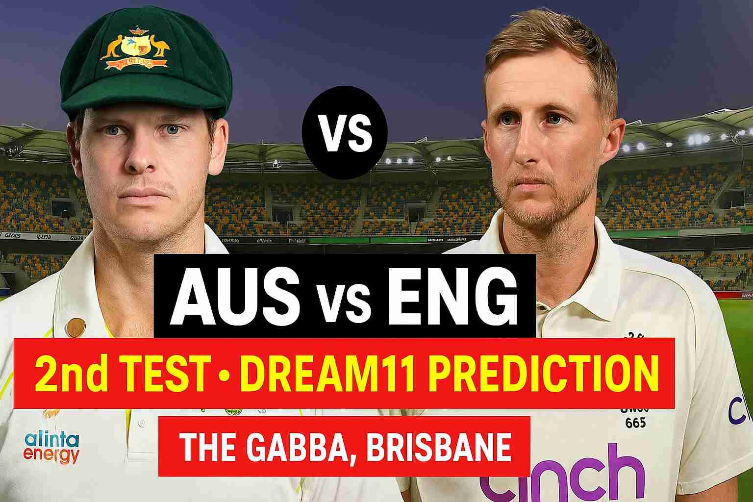 AUS vs ENG 2nd Test Dream11 Prediction , Best Experts Team…