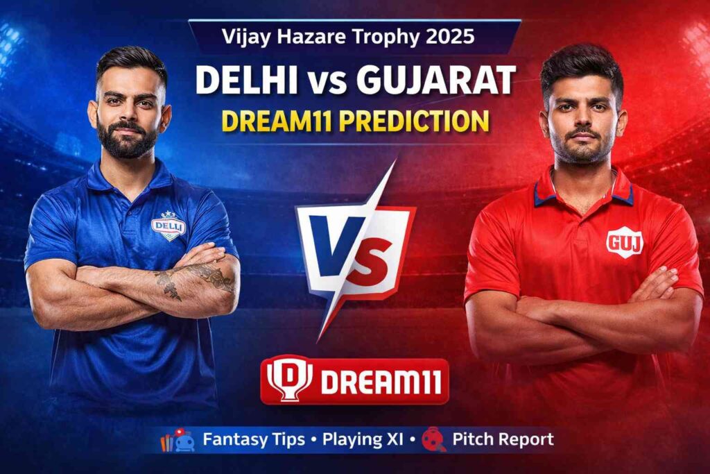 Latest National News, Uttarakhand News & Sports Updates 12 Dehli vs Gujrat Dream11 Prediction