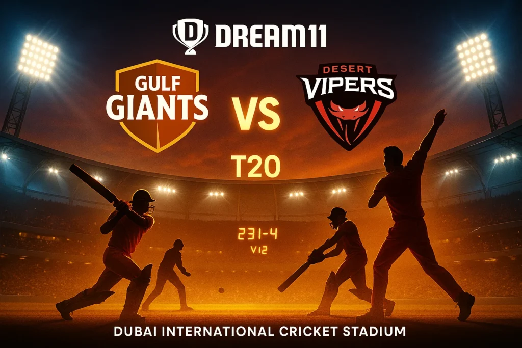 GG vs DV Dream11 Prediction : Best Predicted Fantasy XI of Match 12 ILT20 2025.. 3 GG vs DV Dream11 Prediction