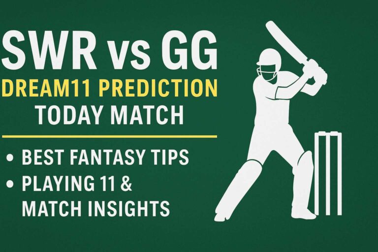 Sports Buzz: Epic Cricket Dream 11 Predictions & News 1 SWR vs GG Dream11 Prediction Today Match