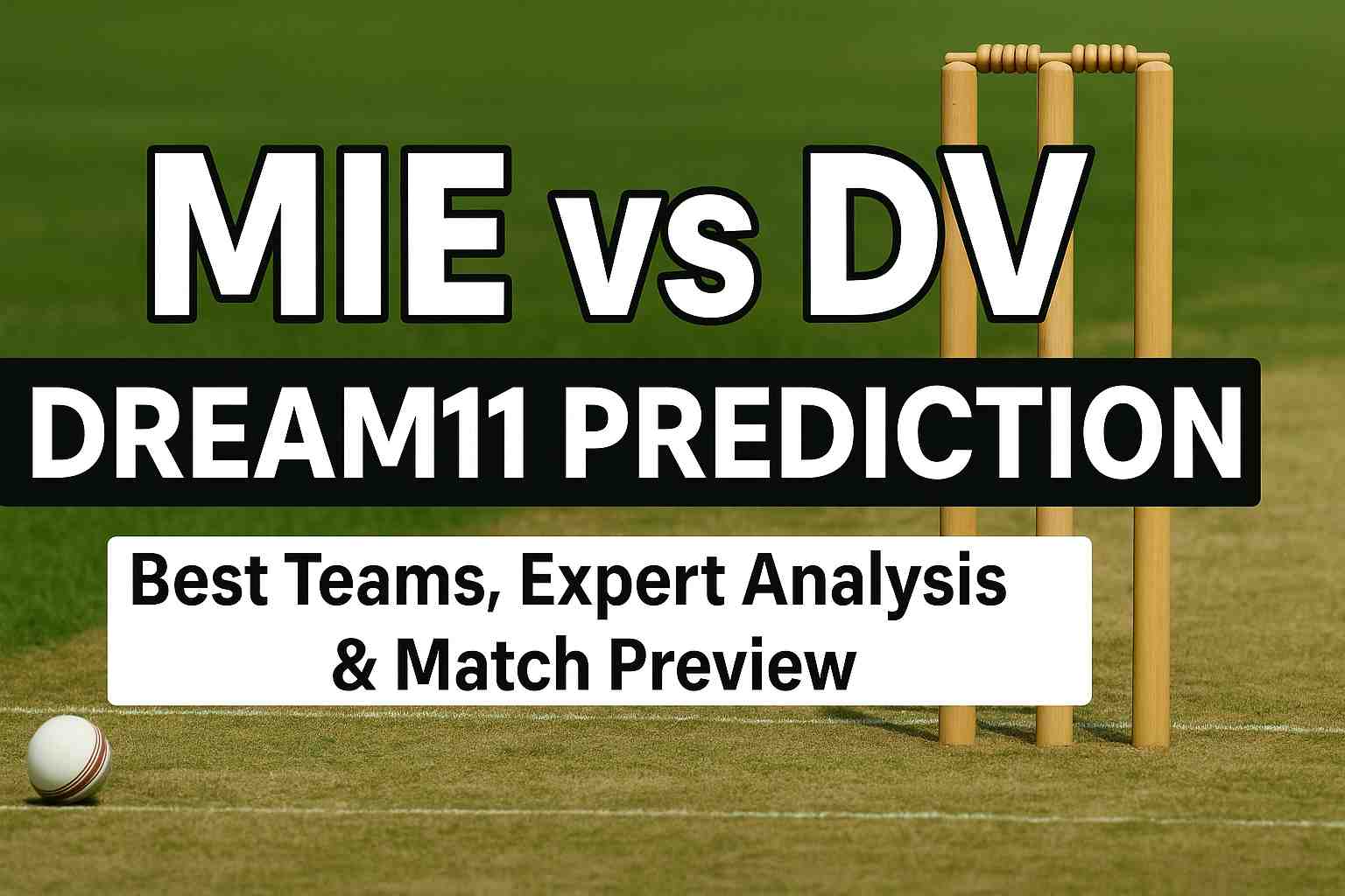 MIE vs DV Dream11 Prediction: Expert Best Team Combination..