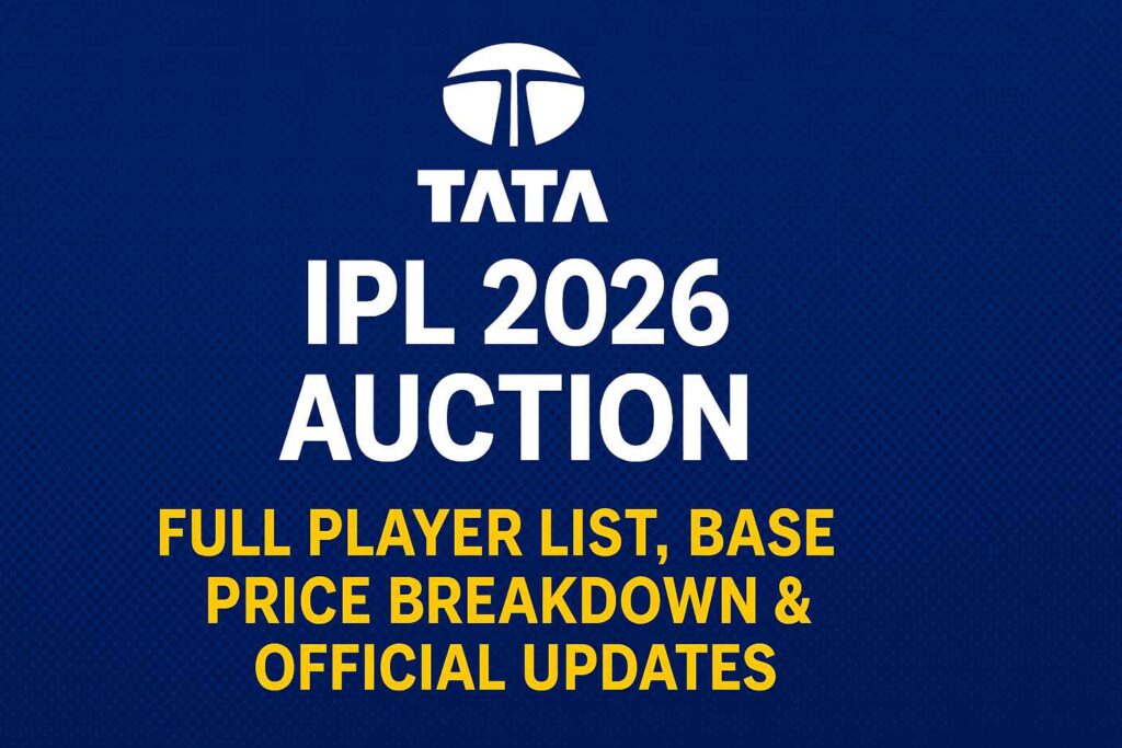 Tata IPL 2026 Auction
