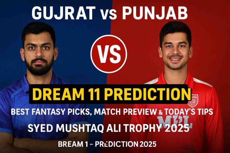 Sports Buzz: Epic Cricket Dream 11 Predictions & News 7 Gujrat vs Punjab Dream11 Prediction