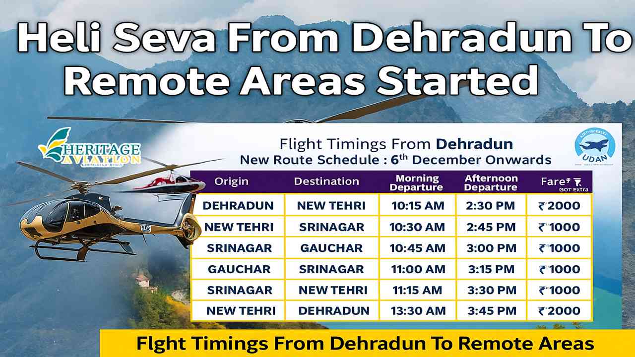 उत्तराखंड के पहाड़ों को मिली नयी उड़ान , देहारादून से शुरू हुई पहाड़ी इलाकों के लिए हवाई सेवा…