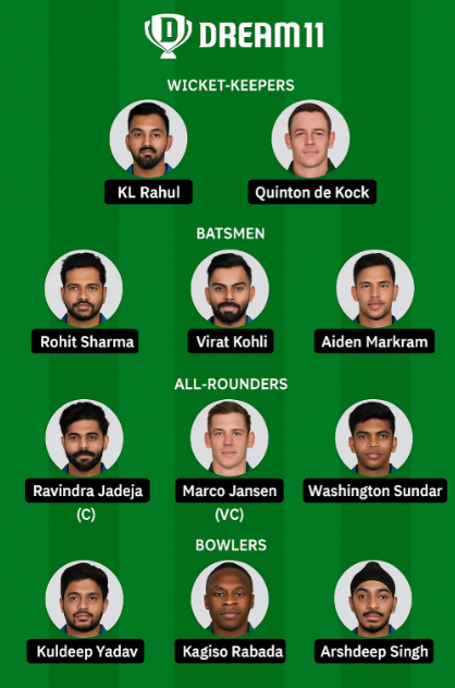 Ultimate IND vs SA 2nd ODI Dream11 Prediction Guide: Maximize Wins & Avoid Critical Mistakes.. 4 IND vs SA 2nd ODI Dream11 Team Today