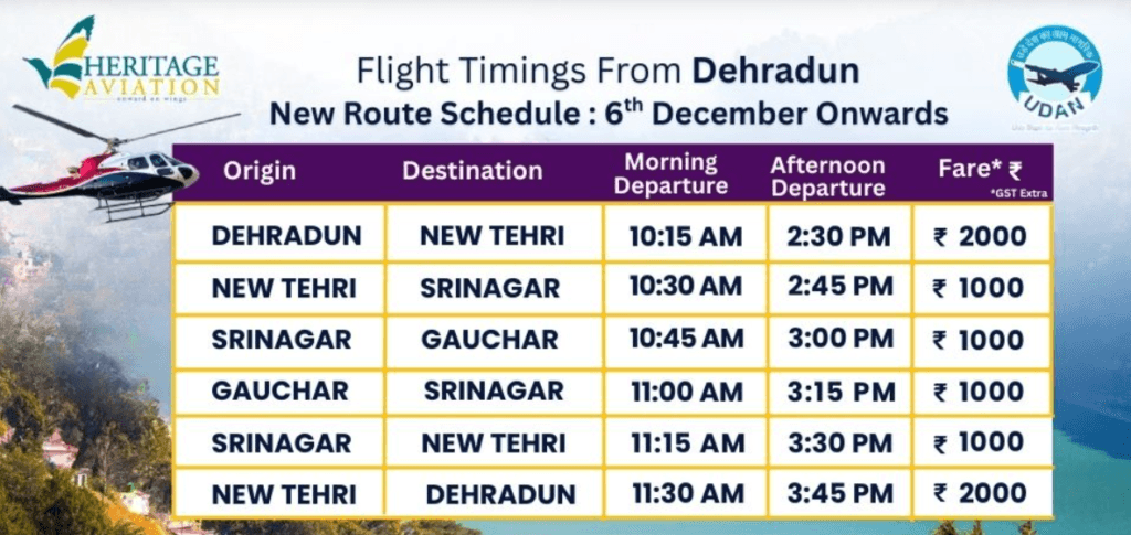 Heli Seva From Dehradun