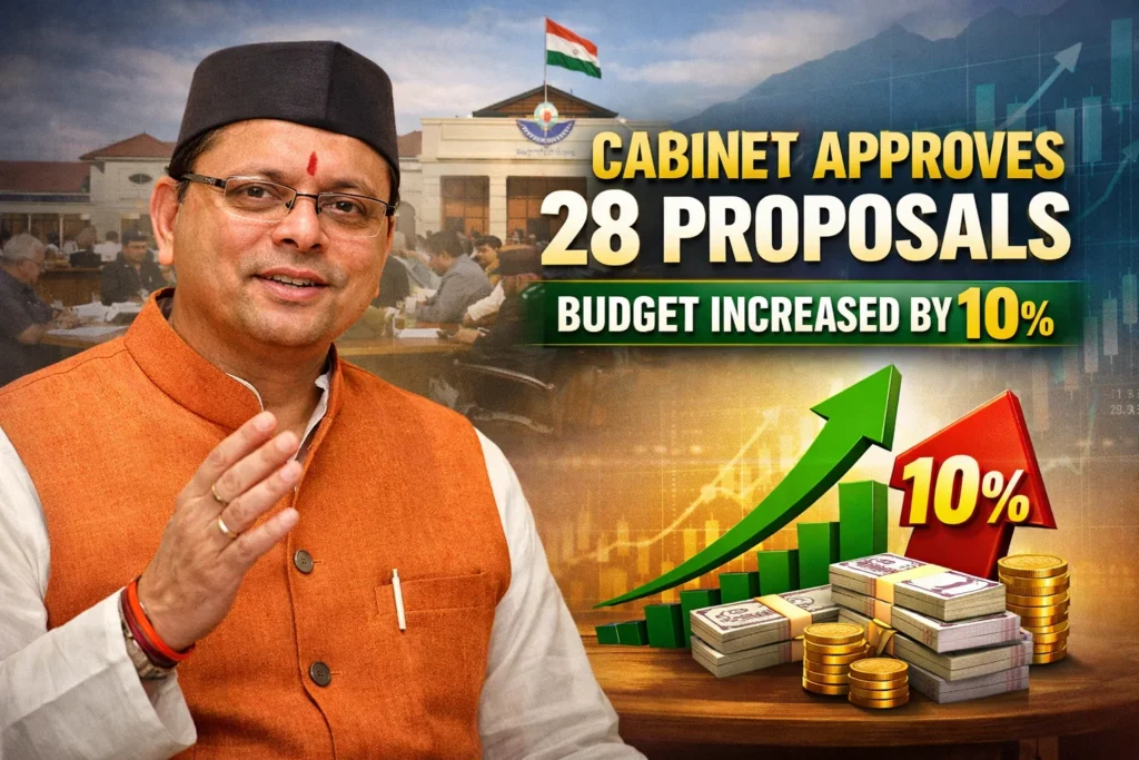 धामी कैबिनेट बैठक : 1.11 लाख करोड़ के बजट सहित 28 प्रस्तावों पर मुहर
